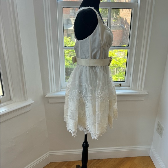 ZIMMERMANN The High Tide Embroidered Mini in Ivory - Picture 2 of 7